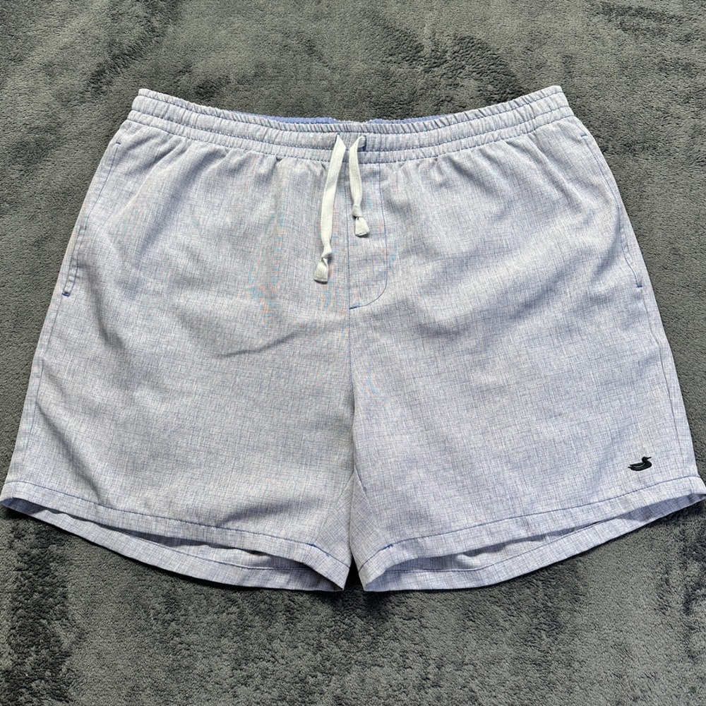 Southern Marsh Casual Shorts Mens XL Blue Heathered Elastic Waist Board Shorts